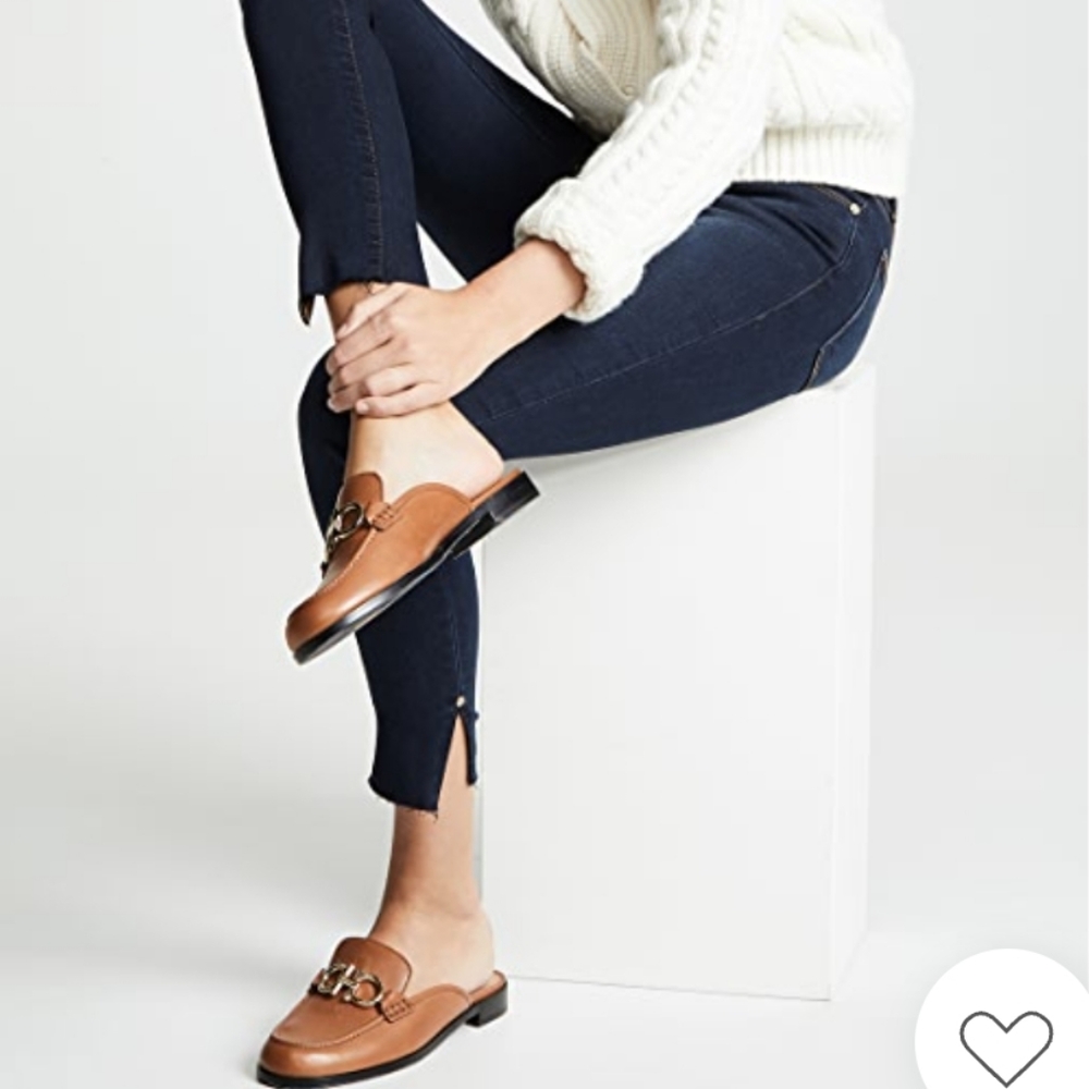 FRAMELe High Skinny Raw Edge Slit Rivet Jeans